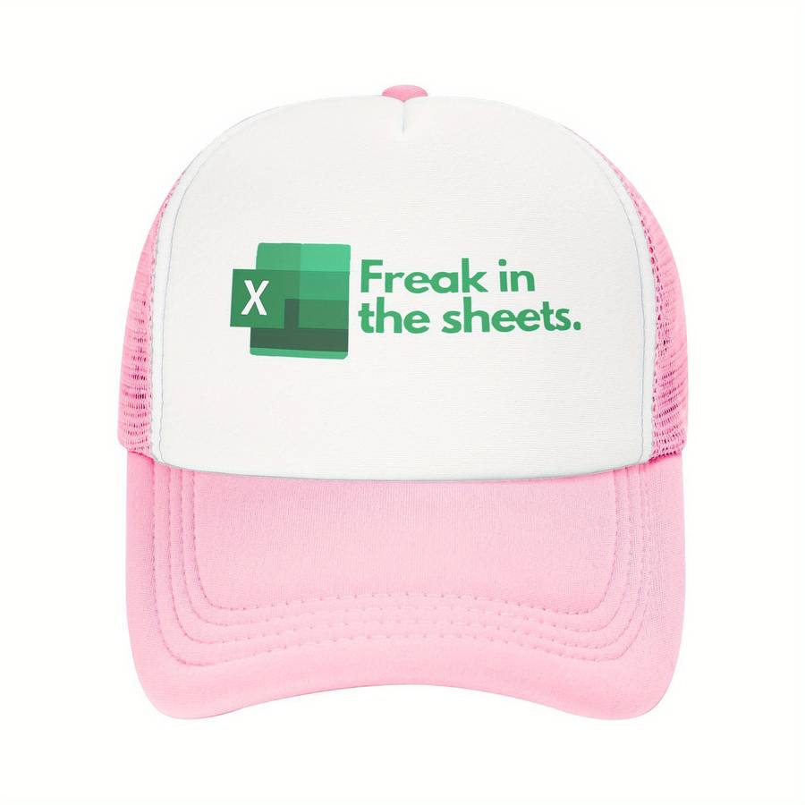 1pc Freak In The Sheets Humorous Baseball Cap Lightweight Breathable Mesh Trucker Hat Adjusta