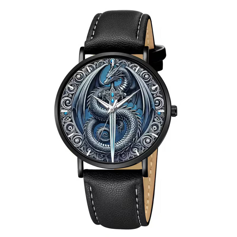 Sophisticated Men s Fashion Watch with PU Leather Strap