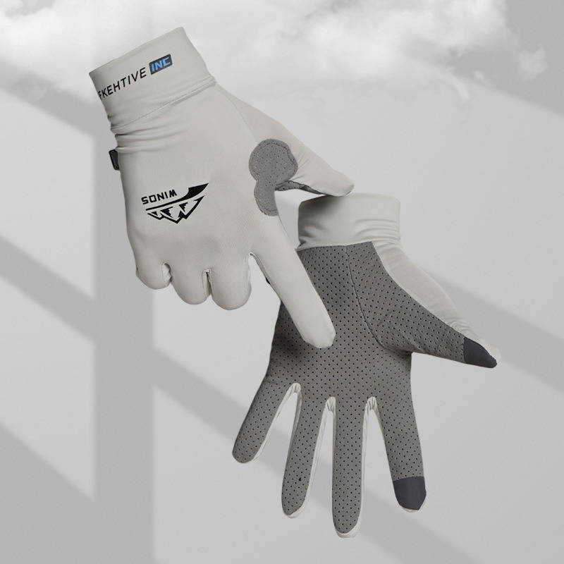 1 Pair White Size L Outdoor Sports Gloves