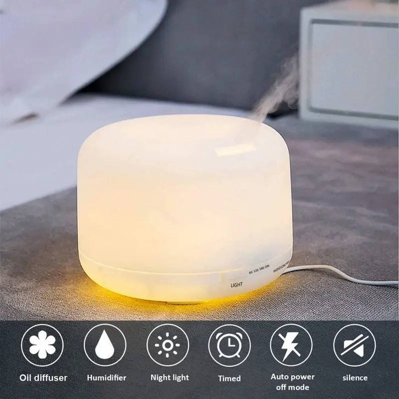 Aroma Diffuser with Soundwave technology Cool Mist Humidifier, USB Charge 7-Color LED Lights, Waterl