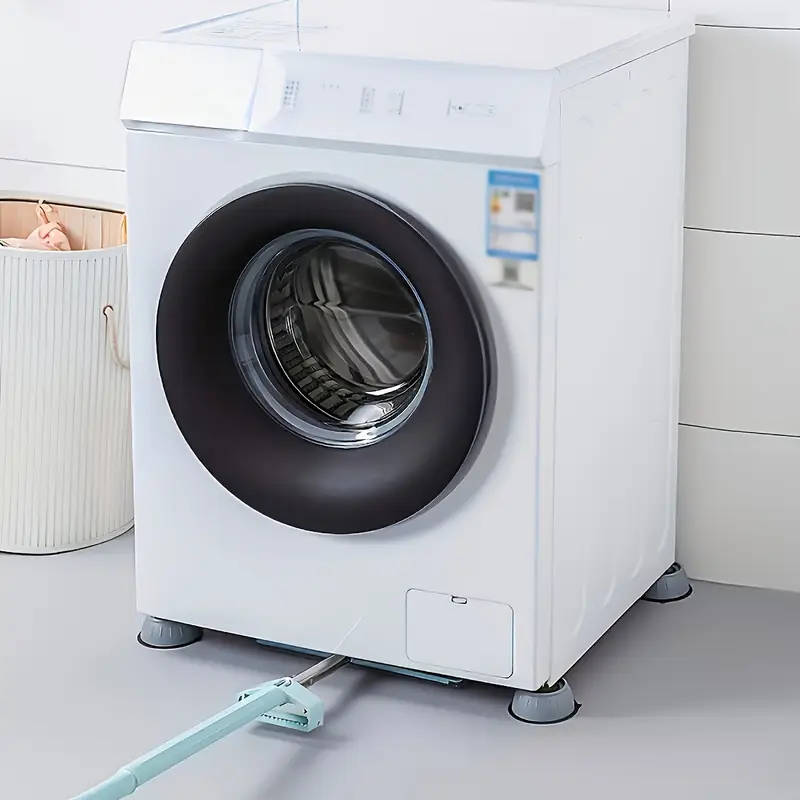 Shock-Absorbing Washing Machine Stabilizing Pads - Anti-Slip, Noise Reducing, Durable Plastic with