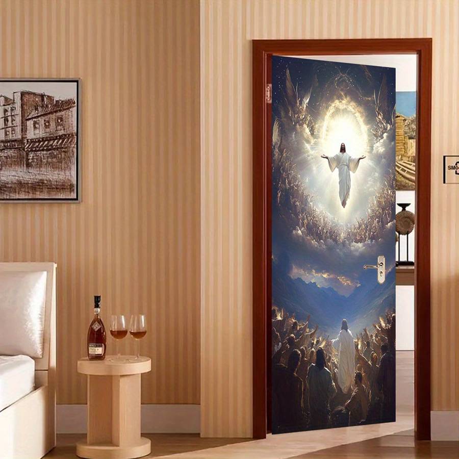 1pc 76.96x199.9cm Jesus Christian Themed Stickers