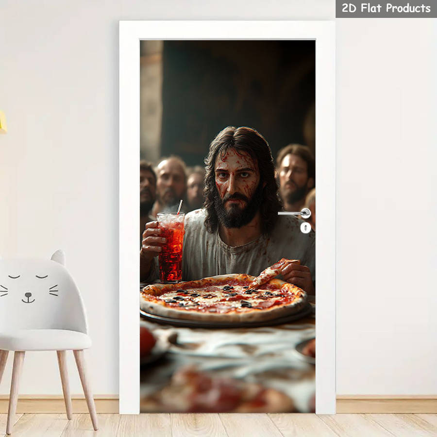1pc 95.0x214.88cm Jesus Christian Themed Stickers