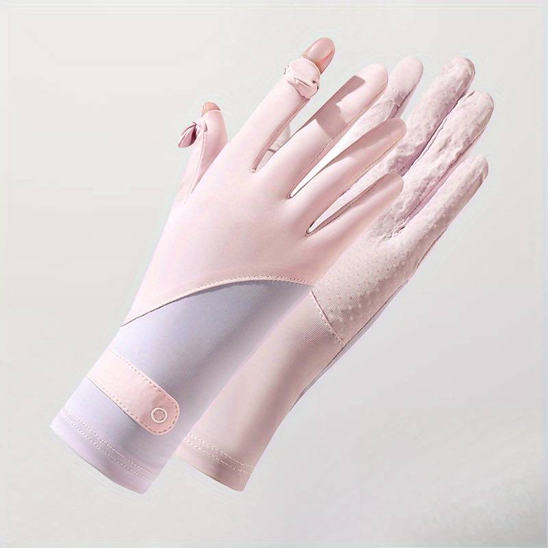 1 Pair Pink Purple Breathable Non Slip Gloves