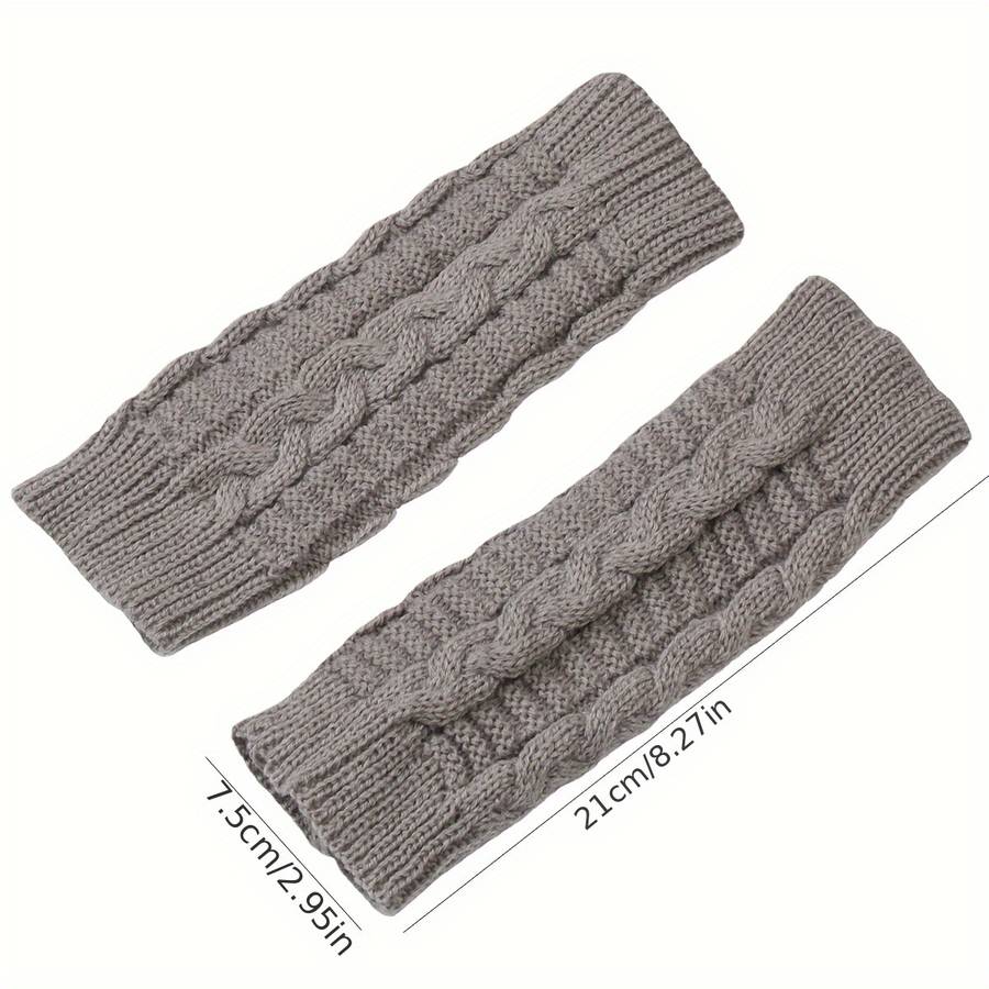 1 Pair Black Warm Gloves