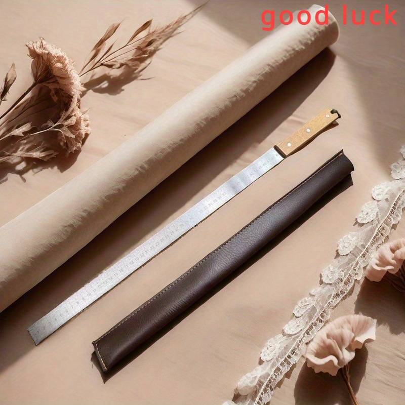 1pc Carbon Steel Quenched with Solid Wood Handle and Leather Cover Ideal for Survey