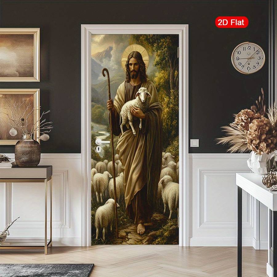 1pc 30.3x78.7 inches   77x200 cm   Jesus Christian Themed Stickers