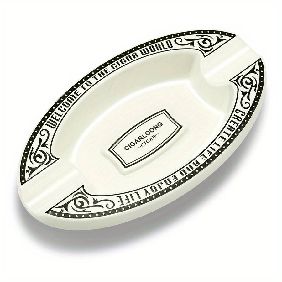 1pc Elegant Cigar Ashtrays with Intricate Designs Large Portable Decorative Snow Cigar Holder f