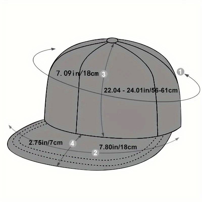 1pc Gothic Baseball Cap Adjustable Snapback Breathable Unisex Outdoor Sports Hat with Red Whi