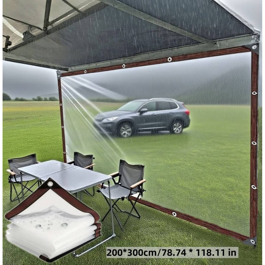 Transparent Waterproof Windproof  Snowproof Tarpaulin 2m*3m