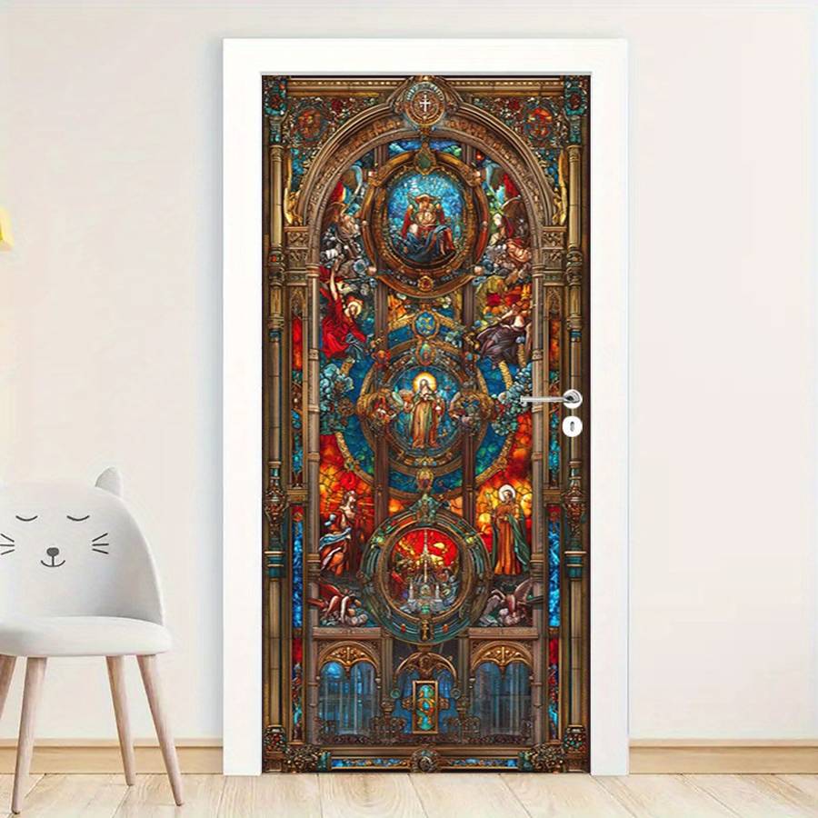 1pc 95.0x209.8cm Jesus Christian Themed Stickers