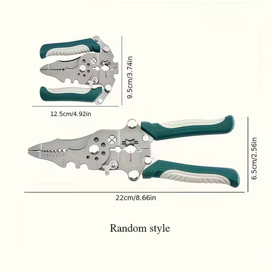 21-in-1 Heavy-Duty All-in-One Multi-Tool with 21 Functions (Wire Stripper & Screwdriver Heads)
