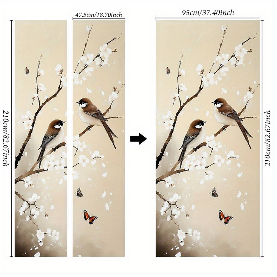 1Pc 76.96x199.9cm Door Window Sticker