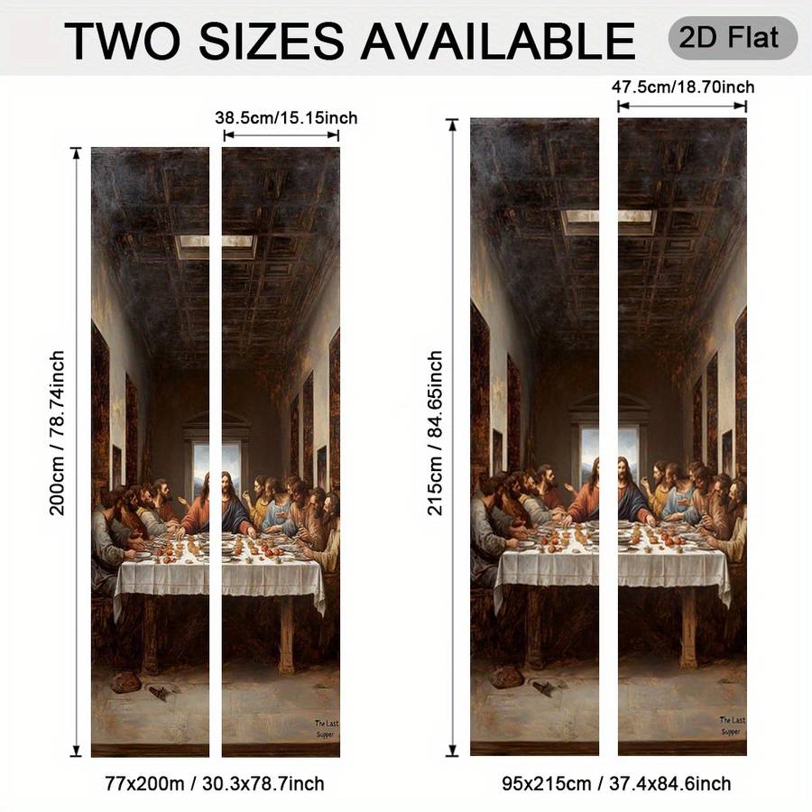 1pc 37.4x84.6 inches   95x215 cm   Jesus Christian Themed Stickers