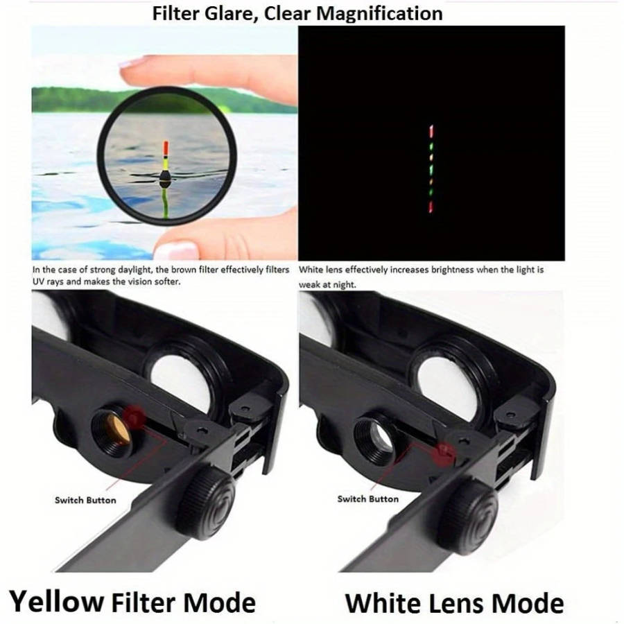 1Pc Professional Hands Free Binocular Glasses 6X Magnification 2 Objective Lens