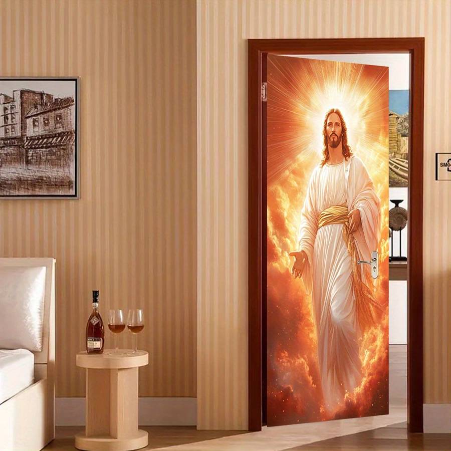 1pc 95.0x214.88cm Jesus Christian Themed Stickers