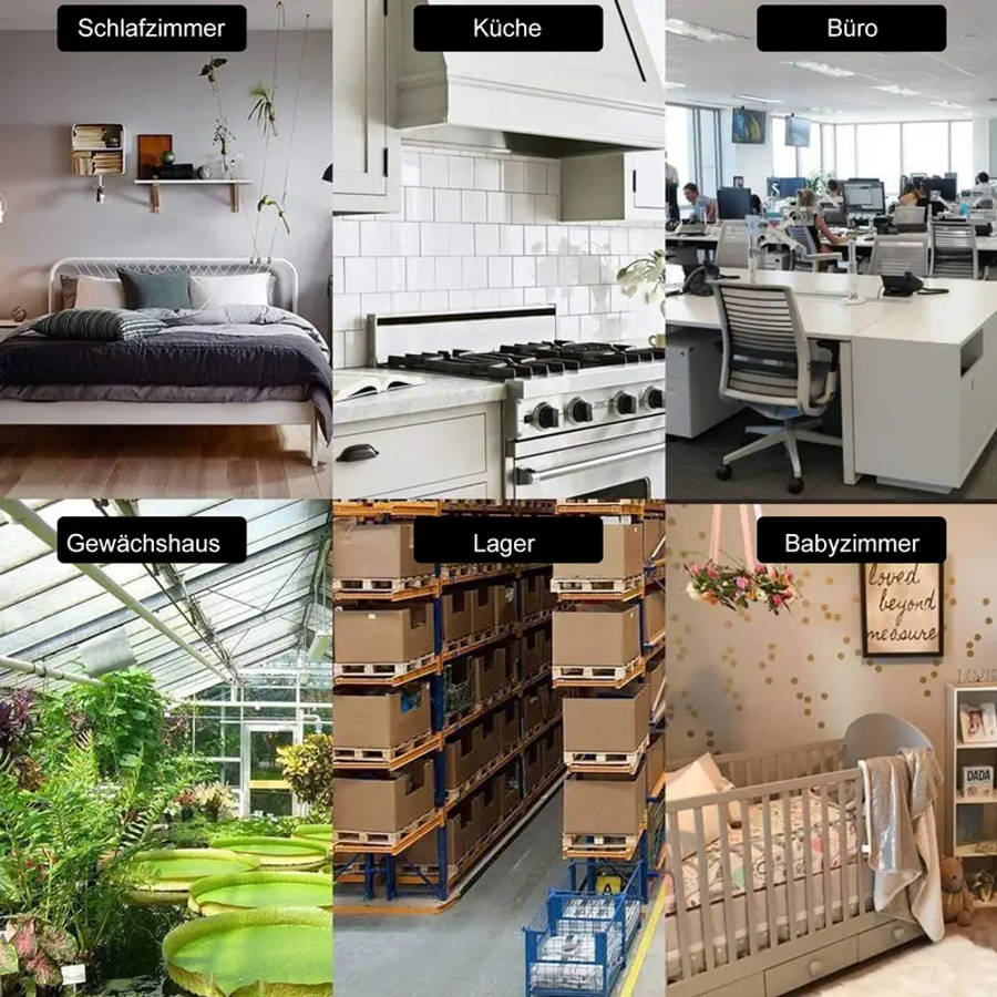 1pc White ABS Material Creative Household Large Screen Thermometer And Hygrometer Suitable for Room