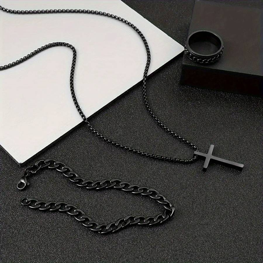 1 Piece Black Jesus Theme Pendant