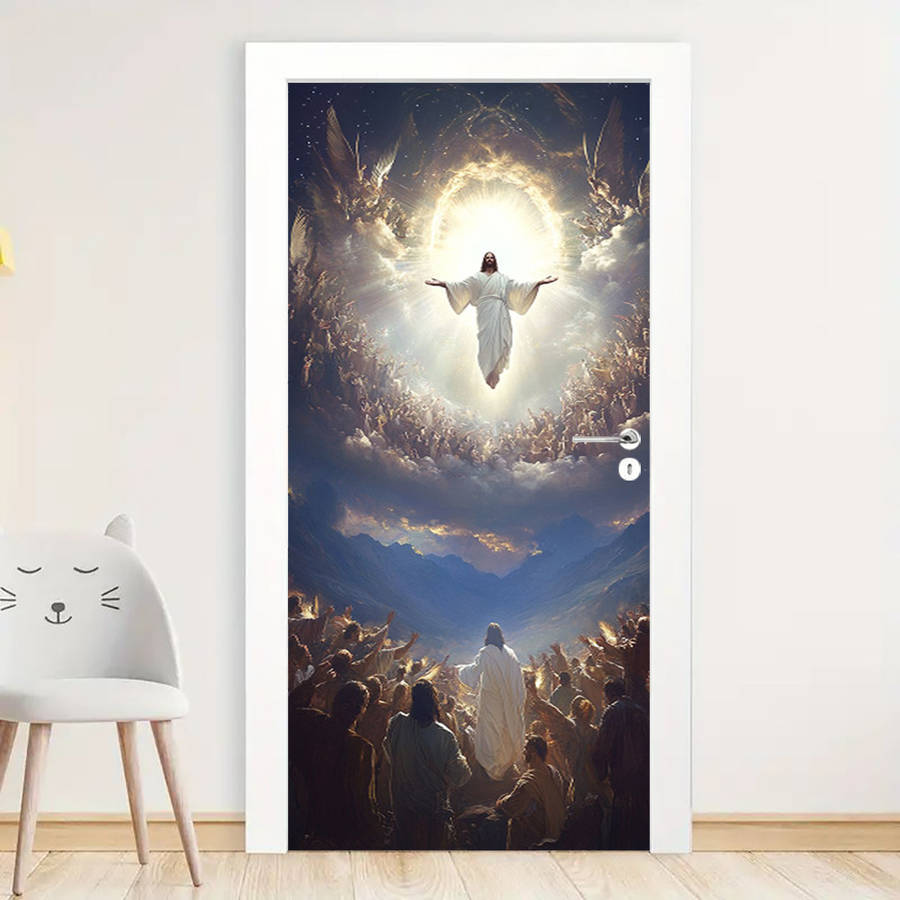 1pc 76.96x199.9cm Jesus Christian Themed Stickers