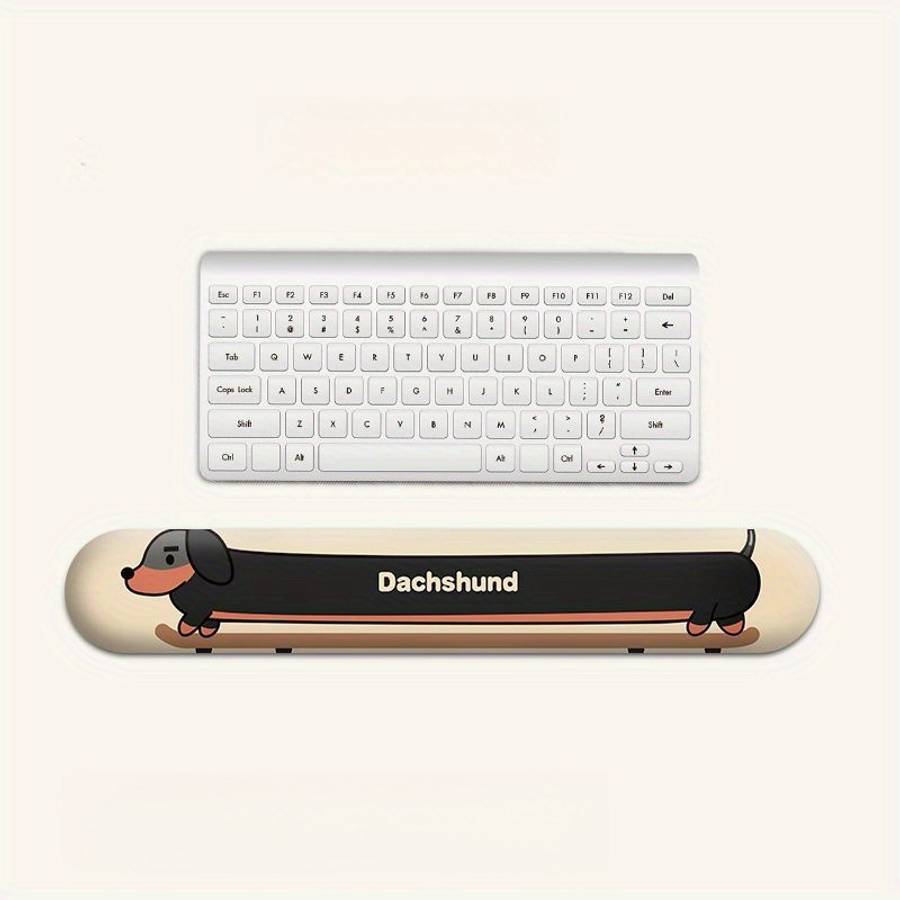 1pc Cute Dachshund Anime Wrist Rest Mouse Pad Thick Non-Slip Rubber Base Stylish Offi