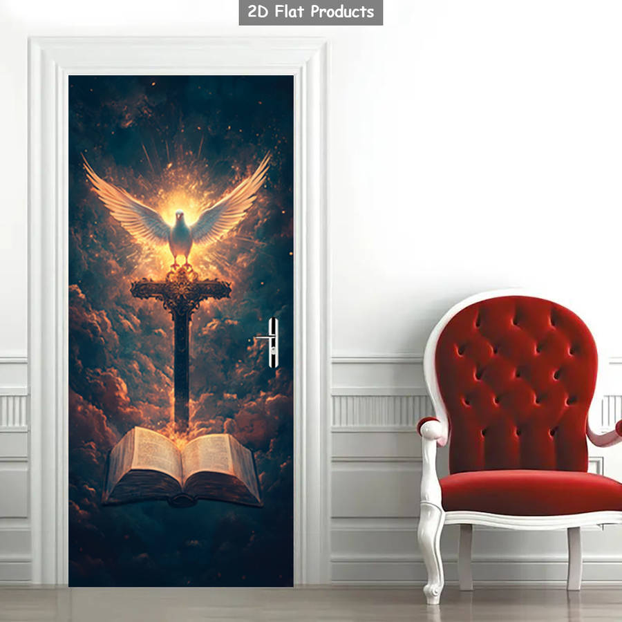 1pc 76.96x199.9cm Jesus Christian Themed Stickers