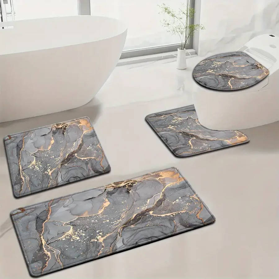 4-Piece Marble Bath Mat