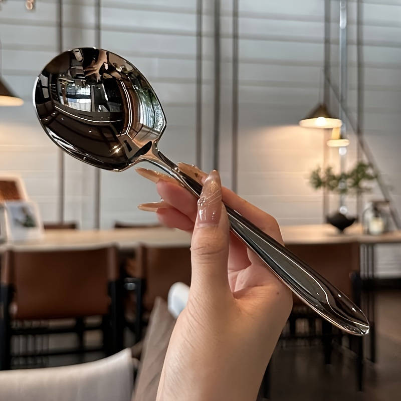 3pcs Large Stainless Steel Serving Spoons Durable Thick Ideal for Home Hotel Buffet and