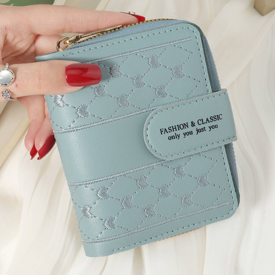 1pc Fashionable Women'S Short Wallets High-Quality Credit Card Storage Bags Multi-Slot Design wi