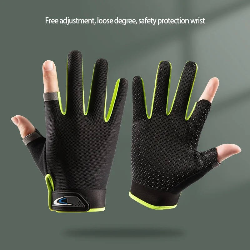 1 Pair Black Outdoor Sports Gloves