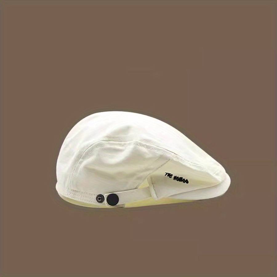 GULESWY Men's Retro British Style Beret Versatile Japanese-Inspired Simple Forward Peaked