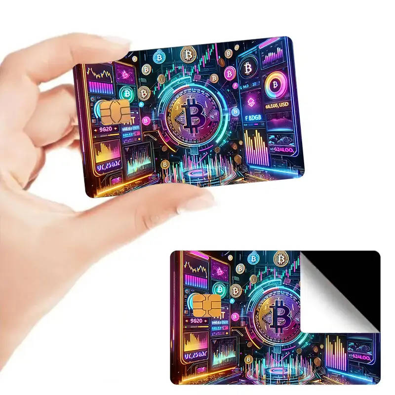 Two Shiny Credit Card Skins Made of Ultra-Thin Vinyl