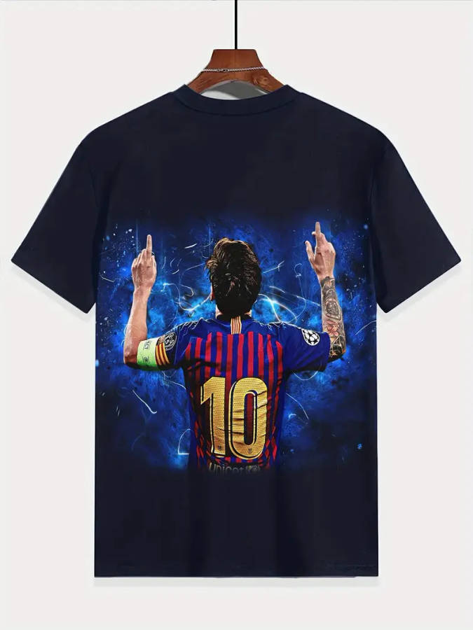Kids Soccer T-Shirt, Crew Neck - Size: 9-10Y