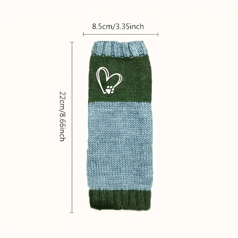 1 Pair Dark Green Warm Gloves