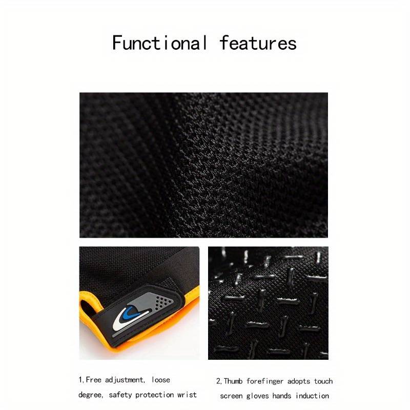 1 Pair Black Outdoor Sports Gloves