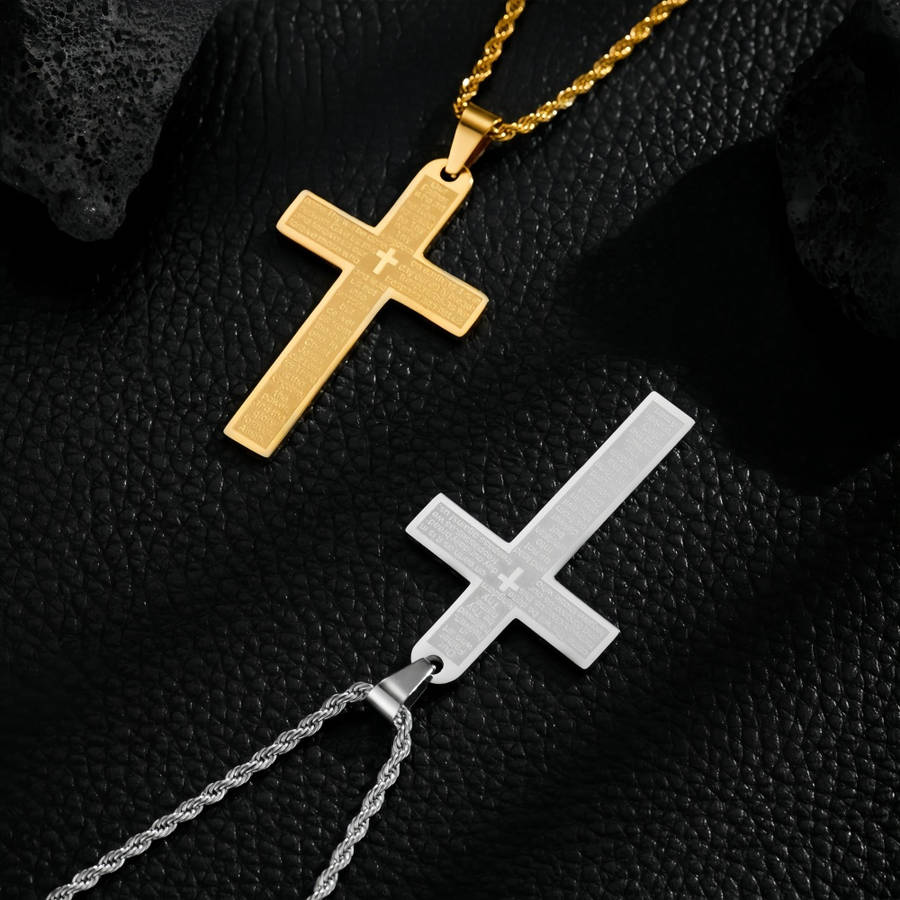 1 Piece Golden Jesus Theme Pendant