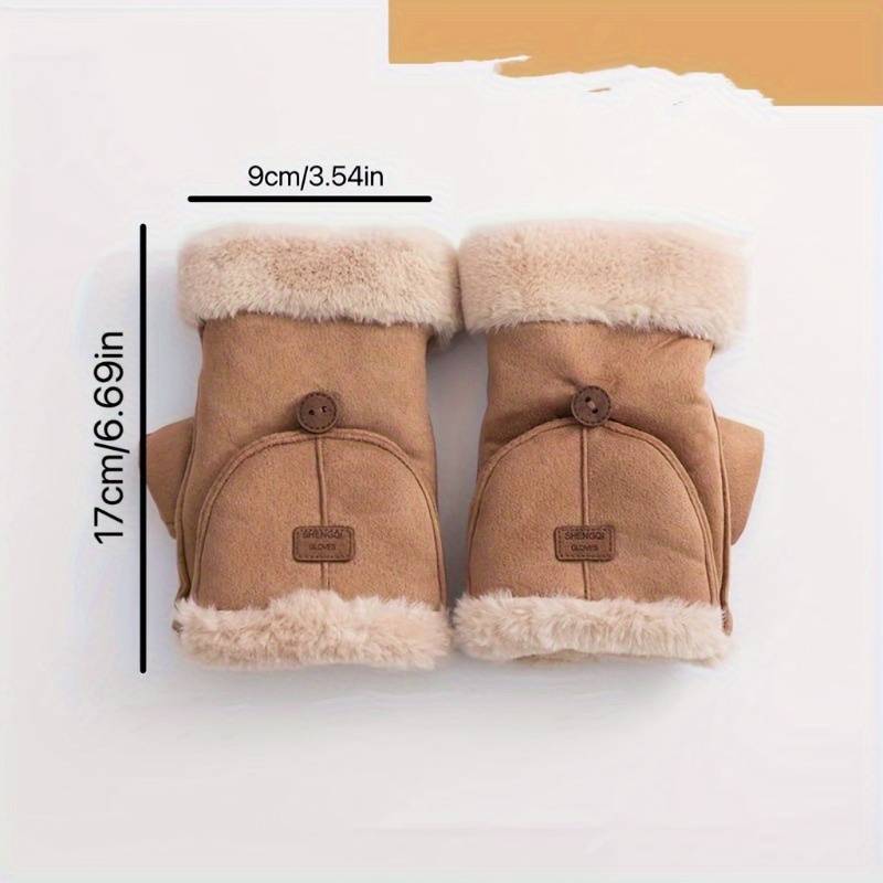 1 Pair Pink Warm Gloves