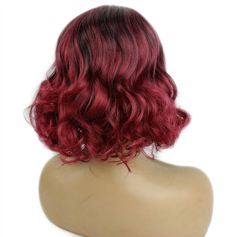 1Pc Black 30.48cm Fashion Design Wig