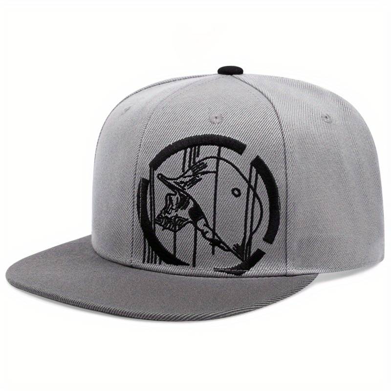 1pc Gothic Baseball Cap Adjustable Snapback Breathable Unisex Outdoor Sports Hat with Red Whi