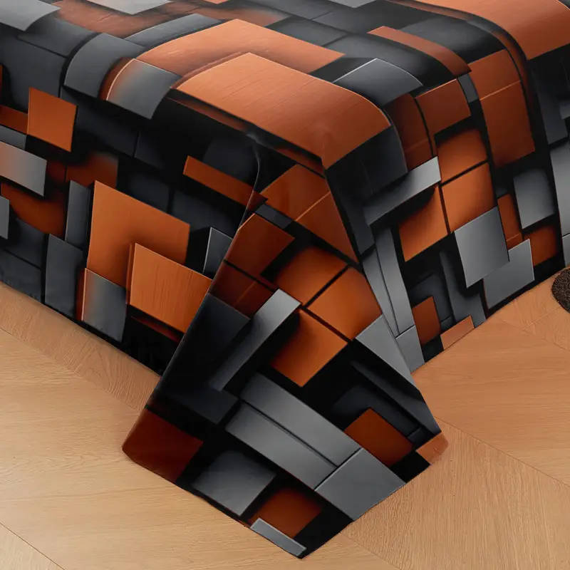 1 Piece Geometric Print Sheet Set Does Not Include Pillowcases And Pillow Inserts 229cm*259cm