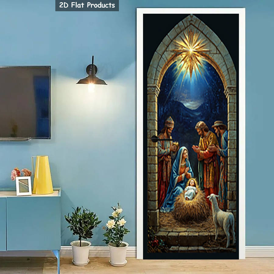 1pc 95.0x209.8cm Jesus Christian Themed Stickers