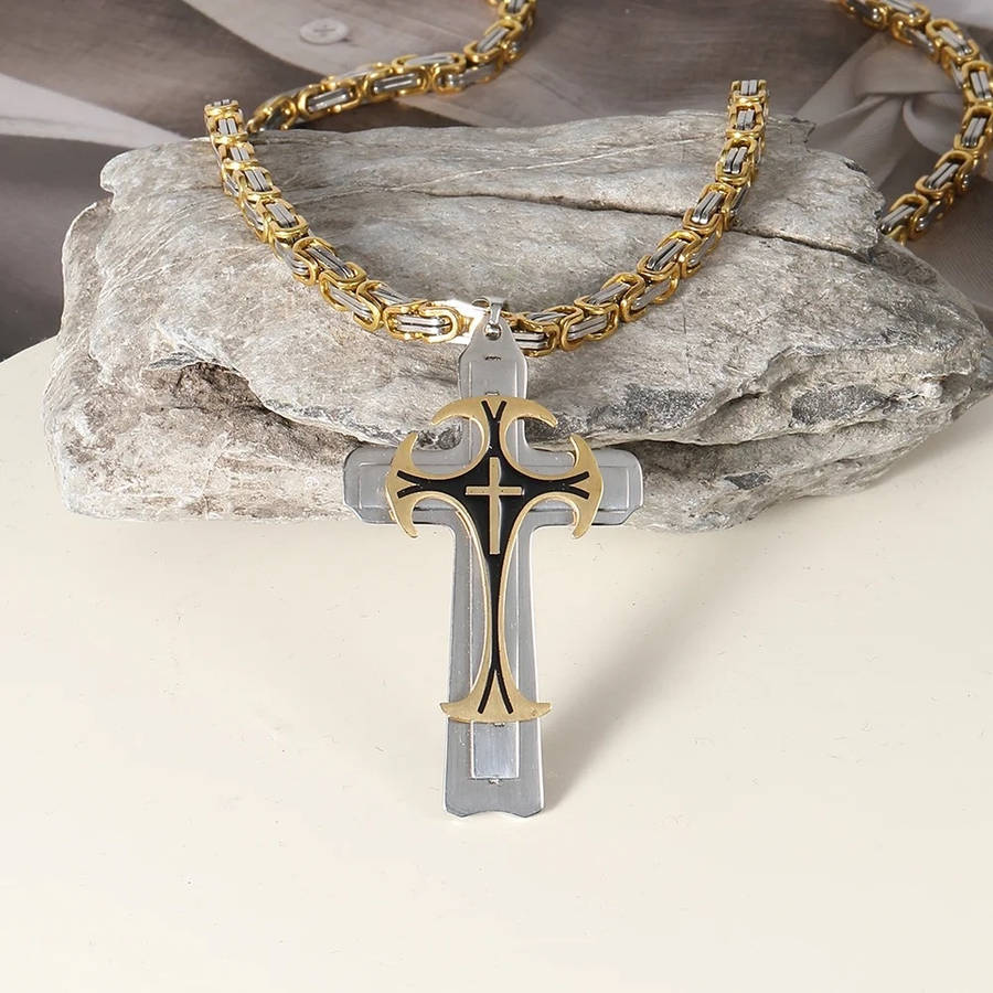 1 Piece Silvery Jesus Theme Pendant