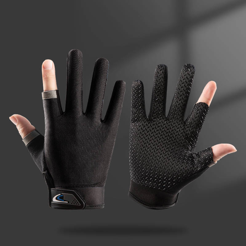 1 Pair Black Outdoor Sports Gloves
