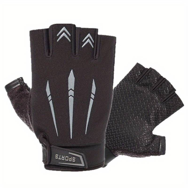 1 Pair Grey One Size Outdoor Sports Gloves