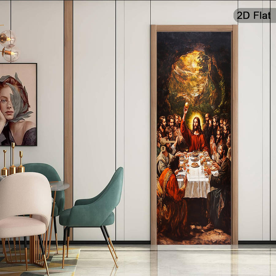 1pc 37.4x84.6 inches   95x215 cm   Jesus Christian Themed Stickers