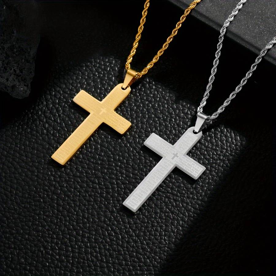 1 Piece Golden Jesus Theme Pendant