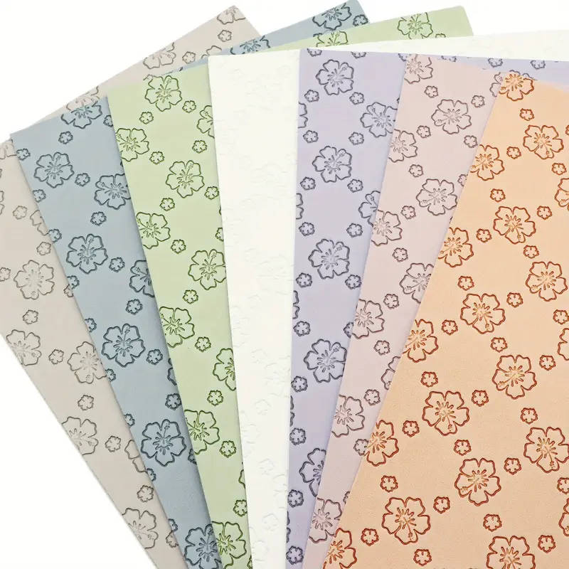 7-Piece Cherry Blossom Floral Faux Leather Fabric