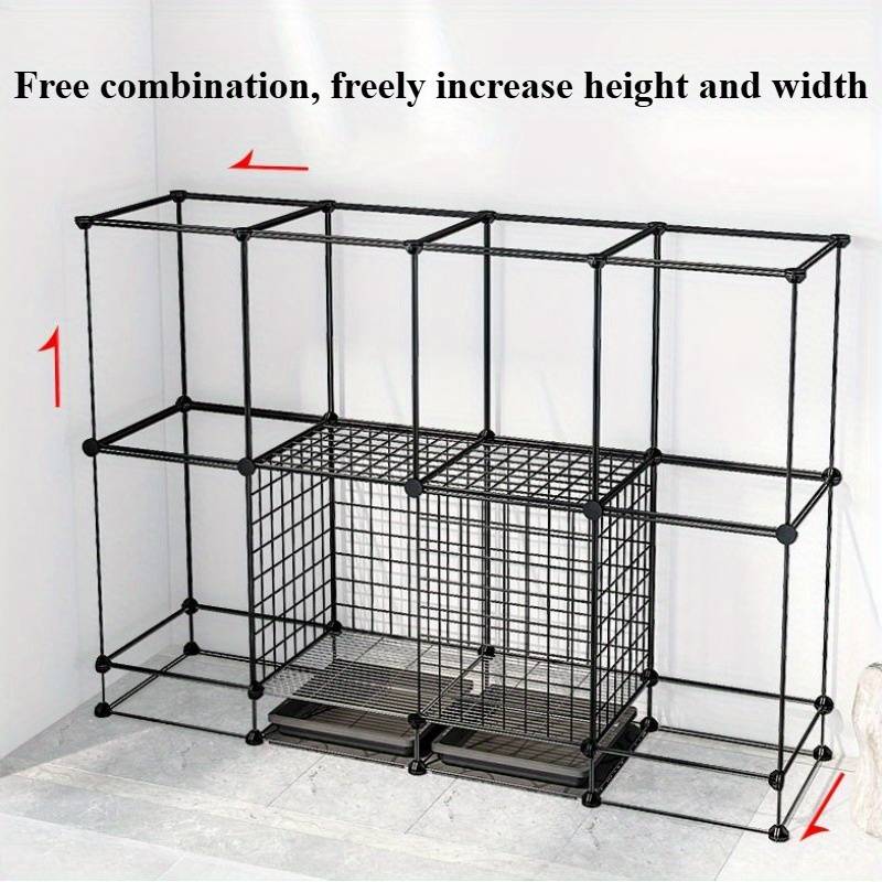 1pc Blue 2 columns 3 layers 1 row Pet Cage