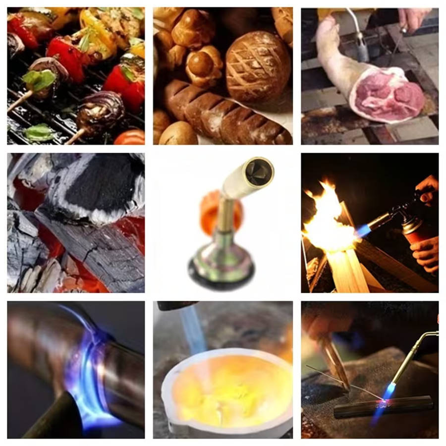 Portable Gas Torch Adjustable Durable Metal Structure
