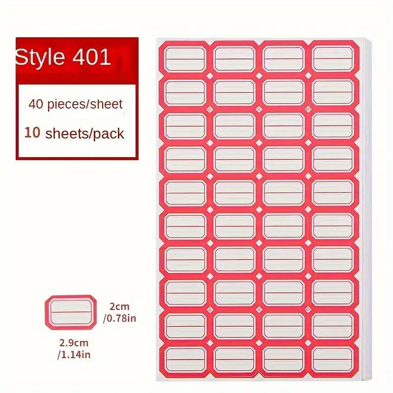 400pcs Self-Adhesive Labels Stickers Handwritten Reusable Price Tags Food Date Markers for Kitchen O
