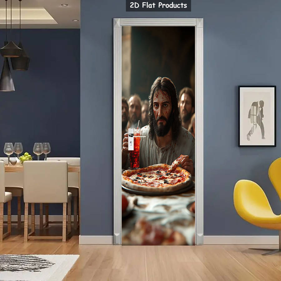 1pc 95.0x214.88cm Jesus Christian Themed Stickers